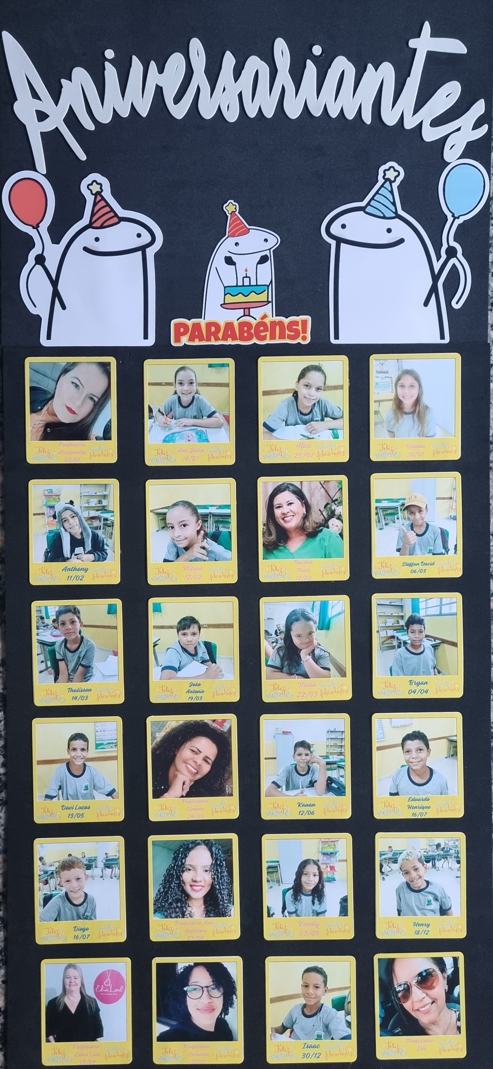 Painel Aniversariantes Com Fotos