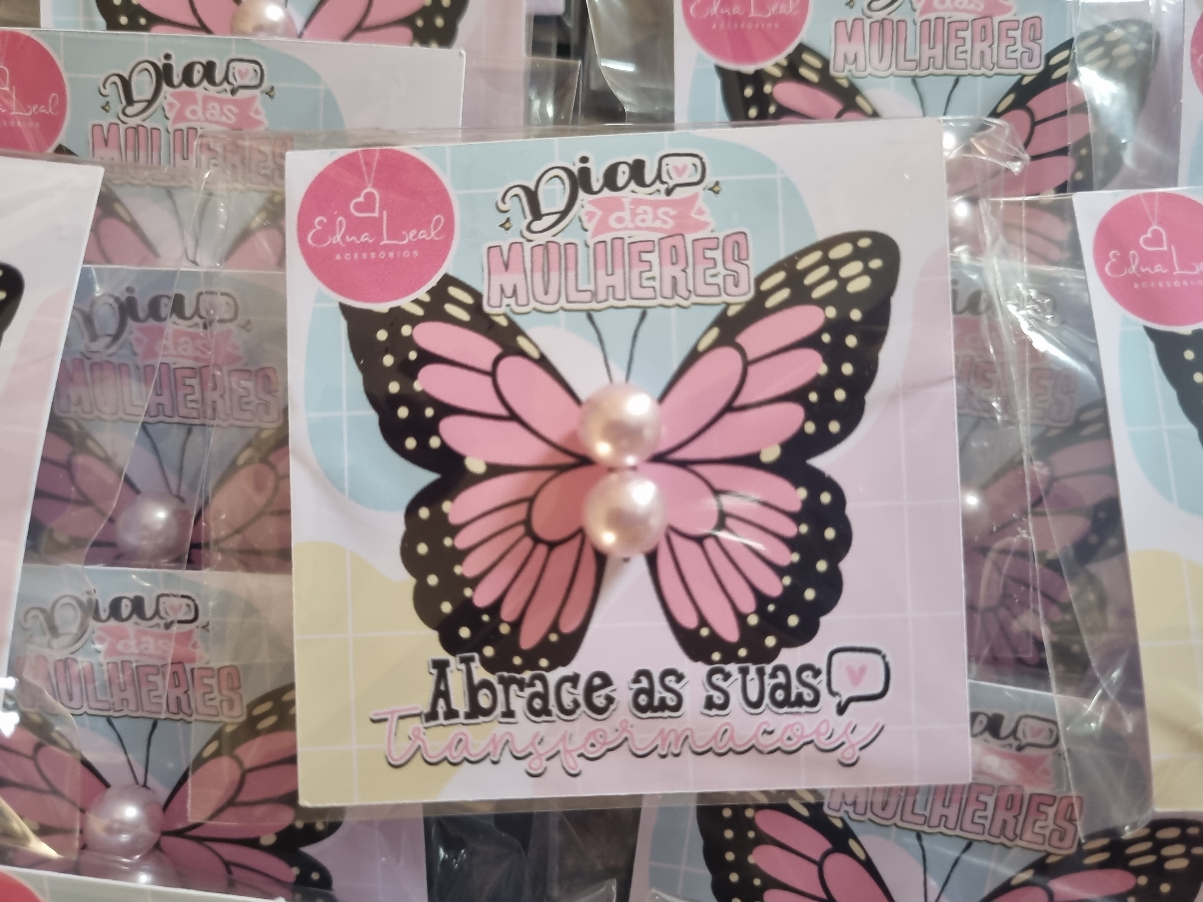 Lembrancinha Card Com Brinco Pérola